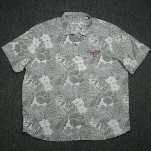 Texas Rangers Shirt Adult 3XL Gray Tommy Bahama Modal Floral World Series Champs